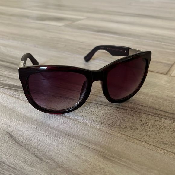 The Row Accessories - The Row by Linda Farrow Sunglasses With Leather Maroon Color with Silver